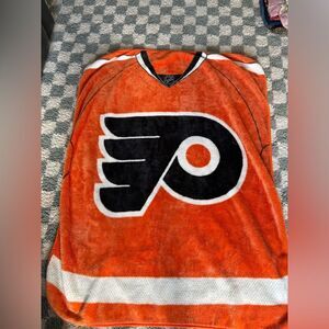 Philadelphia Flyers Hockey Fuzzy Throw Blanket Soft Cozy Warm Orange Black